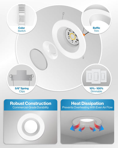 Sunco 2-pack of LED downlights for fast, reliable installations