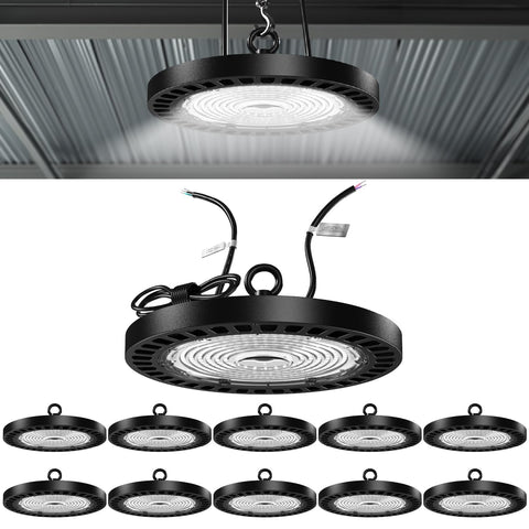 Sunco UFO High Bay front view showing bright 21000 lumens for large warehouses