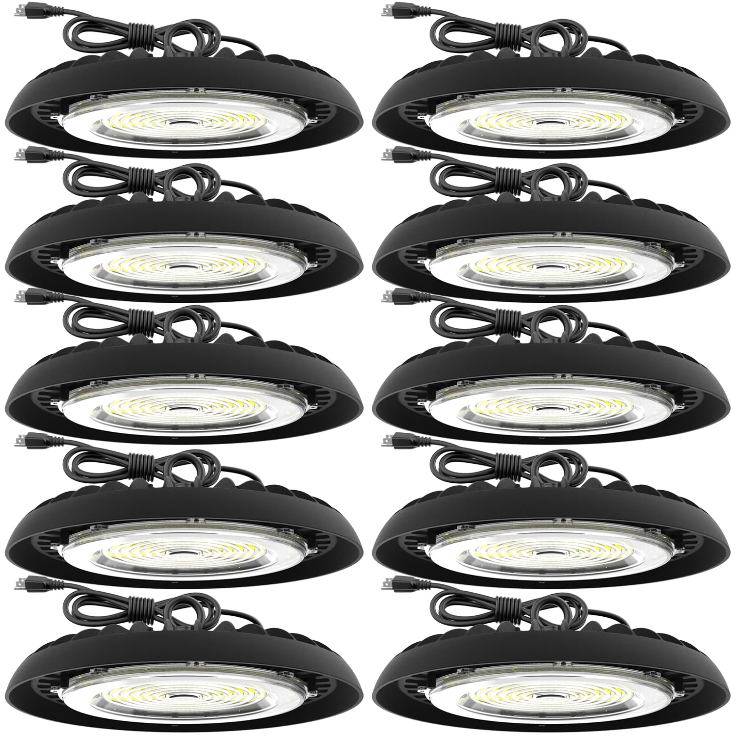 Sunco UFO high bay 200W hooked mount demonstrates flexible installation in a workshop