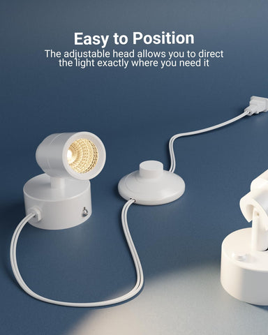 Sunco Uplights compact white finish blends with decor while delivering focused warmth.