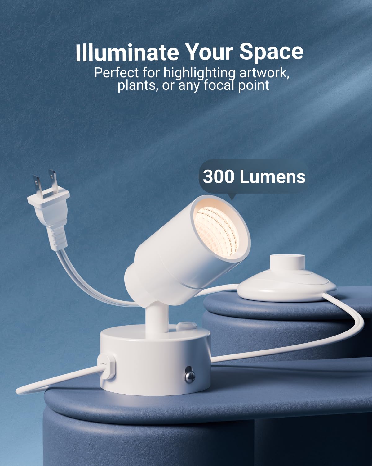 Sunco Uplights plant spotlight adjustable angle highlights foliage and art with precise focus.