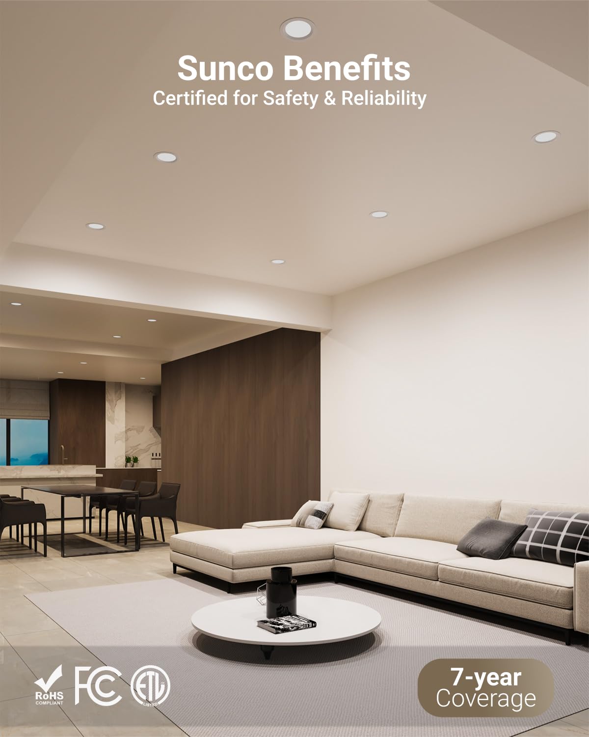 Sunco USA-based support and 7-year warranty for reliability
