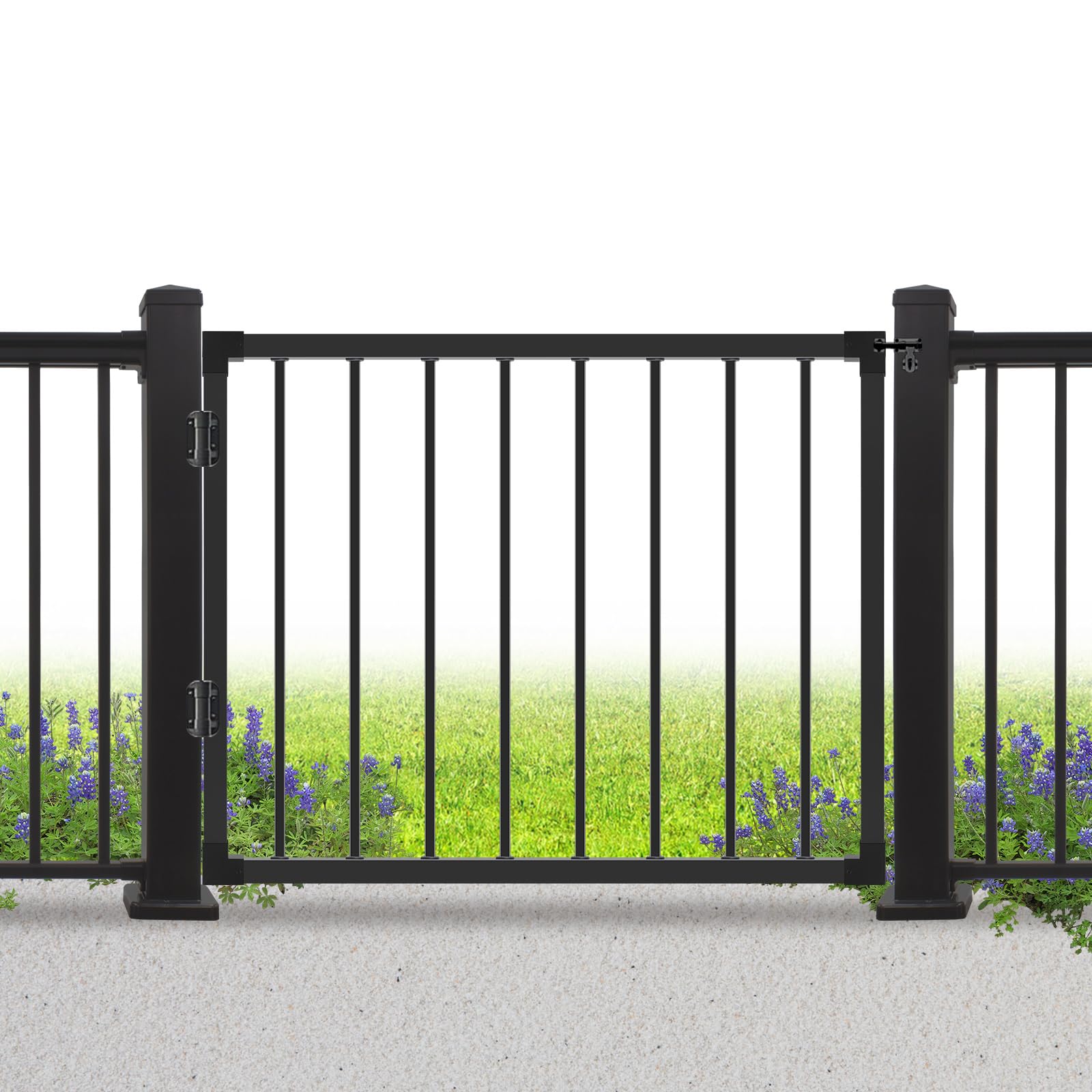 SunCrafts deck gate 32-inch fits 36-inch decks with durable galvanized steel.