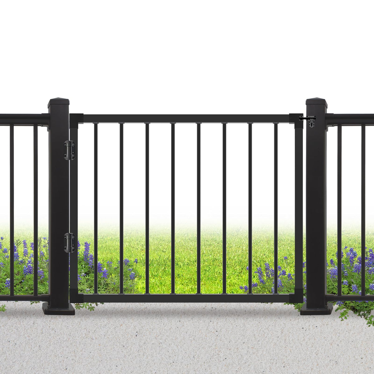 SunCrafts deck gate 32-inch fits 36-inch decks with durable galvanized steel.