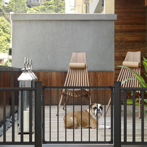 SunCrafts family-friendly safety gate keeps children and pets secure.