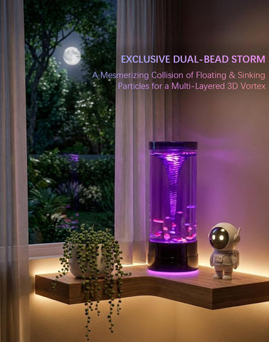 SUNDISC Tornado Lamp levitating base offers a futuristic desk centerpiece