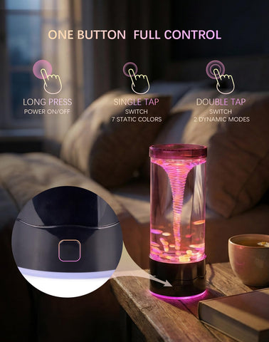 SUNDISC Tornado Lamp USB-C connection keeps setup simple and clutter-free