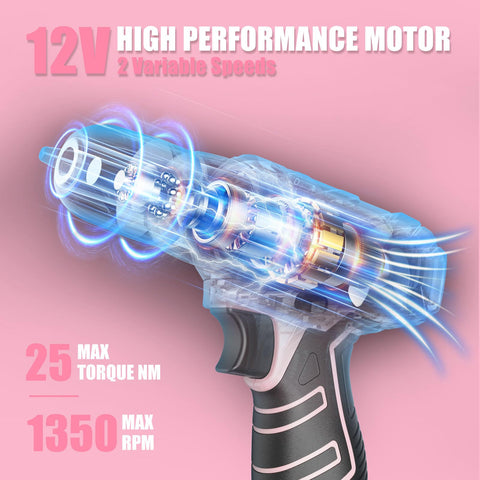Sundpey 12V cordless drill, compact for quick home tasks