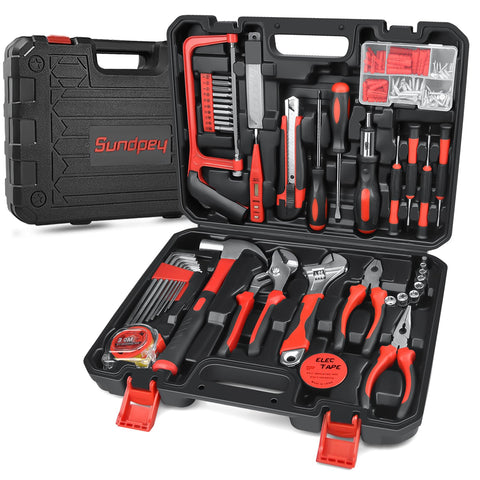 Sundpey 148pc tool kit case closed for easy transport and storage