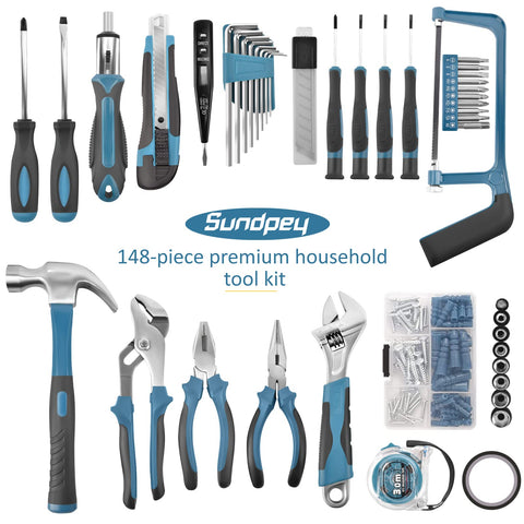 Sundpey 148pcs screwdriver set, versatile for quick home repairs.