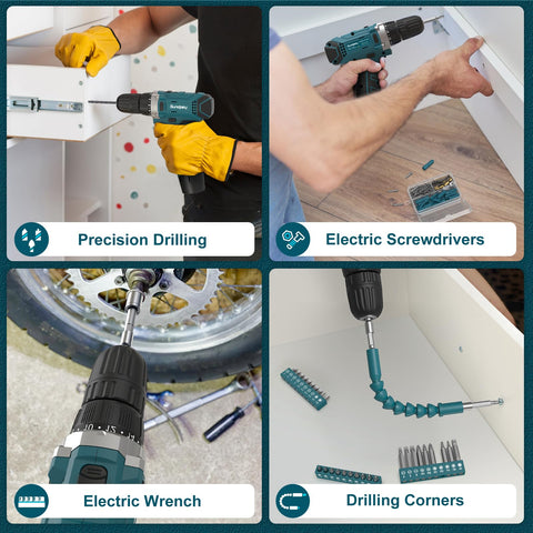 Sundpey drill bits assortment for wood, metal, and tile applications.
