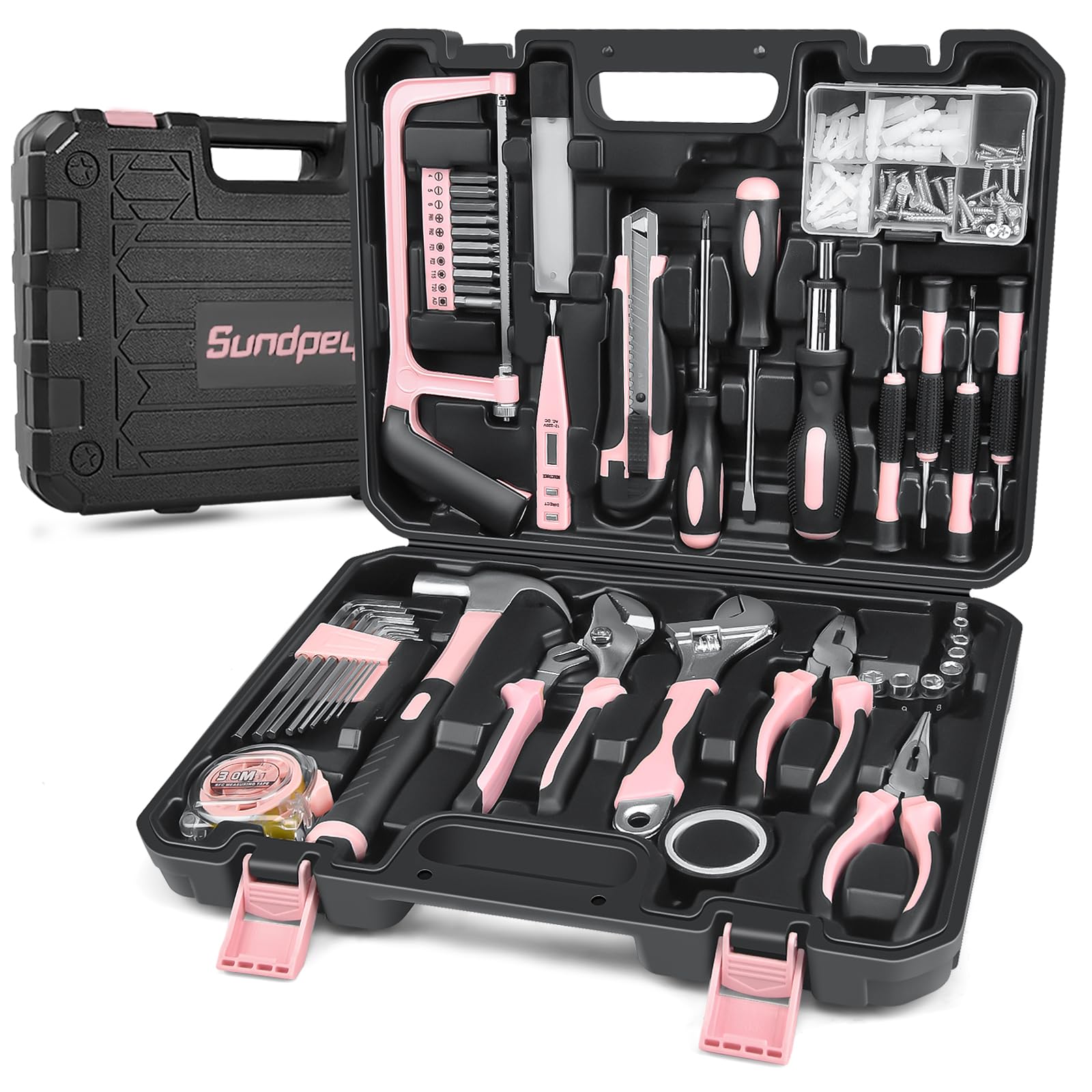Sundpey 148-piece home tool kit in compact case for easy home repairs