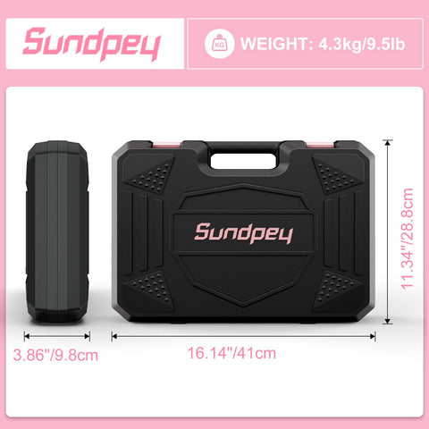 Sundpey portable pink tool box keeps tools organized