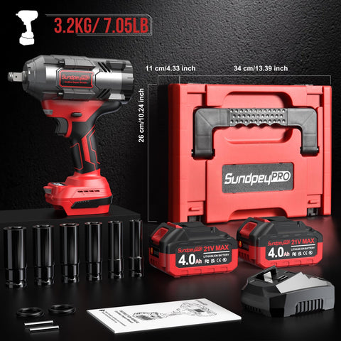 Six sockets included with the SundpeyPRO kit for common fastener sizes.