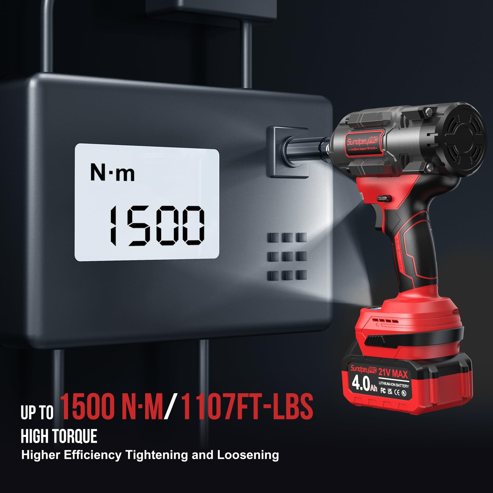 Reverse auto‑stop mode prevents bolt ejection after loosening on SundpeyPRO.