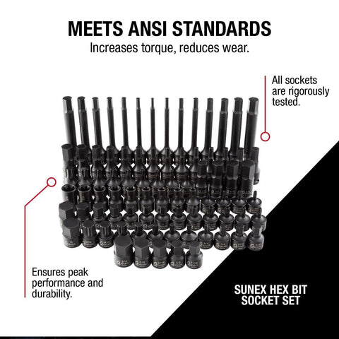 Sunex 3569 mid-length sockets balance reach and control for mid-size jobs.