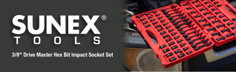 Sunex 3569 tamperproof bits provide access to security fasteners in constrained spaces.