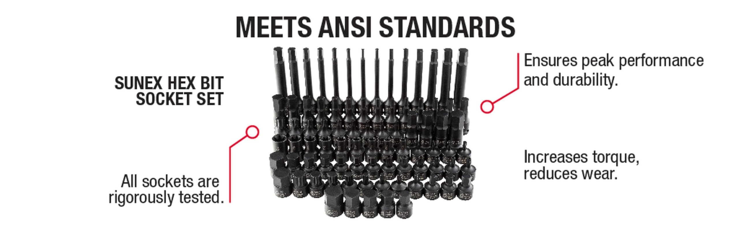 Sunex 3569 triple square sockets support specialized internal fasteners.
