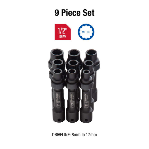 Sunex Tools 2695 12-point sockets for versatile automotive repairs.