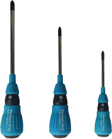 Sunflag JIS screwdrivers three-piece set for versatile hardware tasks.