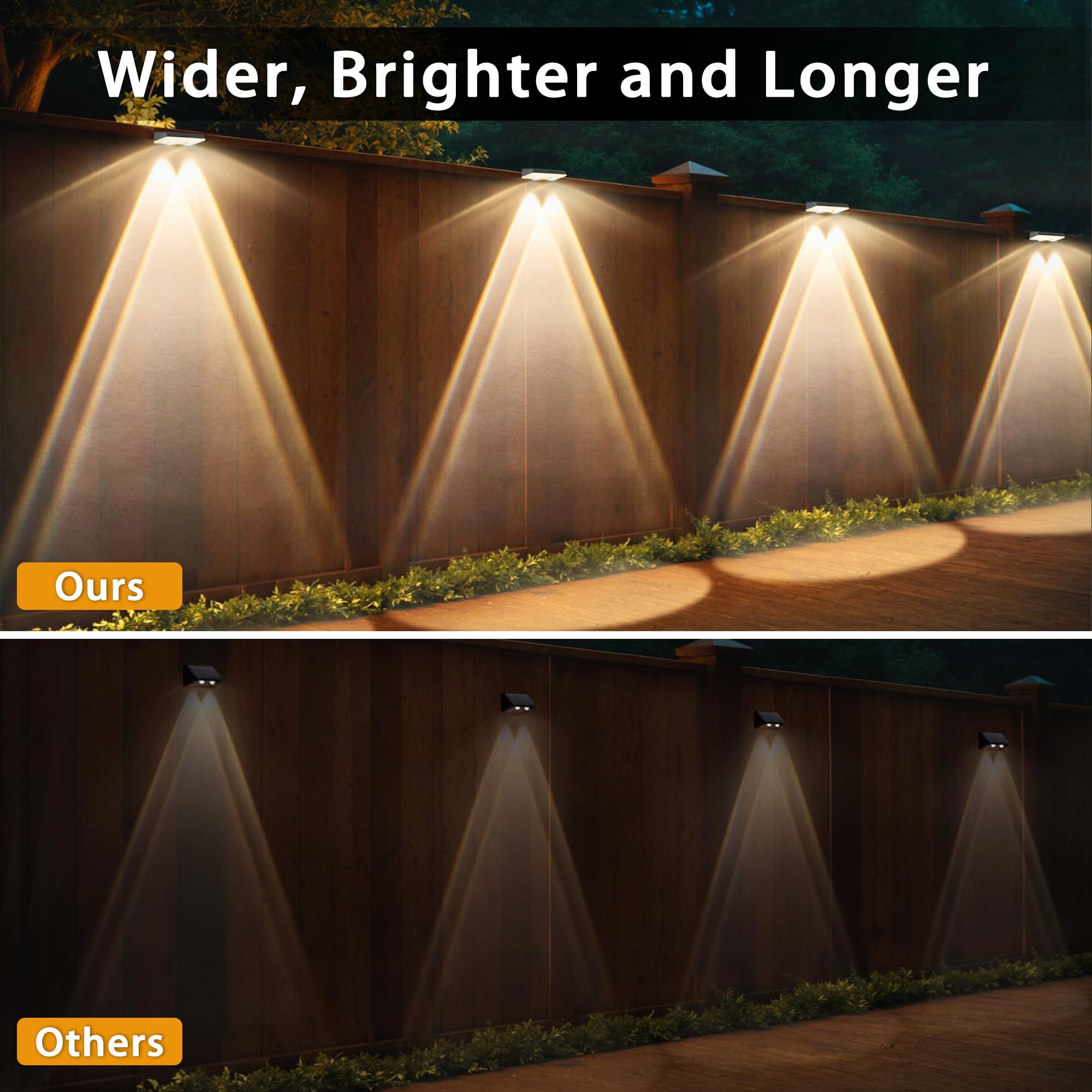 SunFlickt dusk-to-dawn fence light activates automatically at dusk