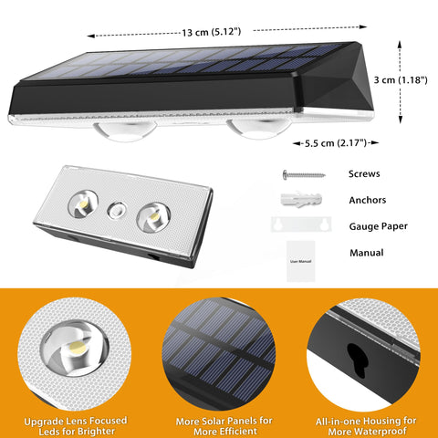 SunFlickt wide-coverage solar fence light brightens large outdoor areas
