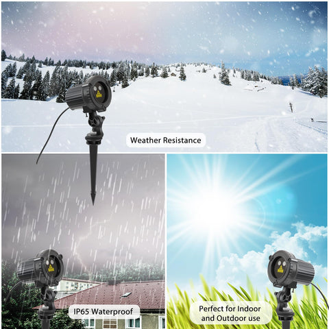 SUNFUCAN IP65 waterproof laser light withstands rain for year-round use.