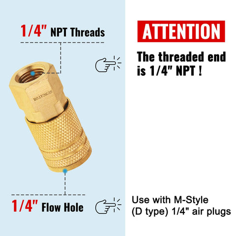 SUNGATOR knurled sleeve quick connect for easy grip and reduced accidental disconnects.