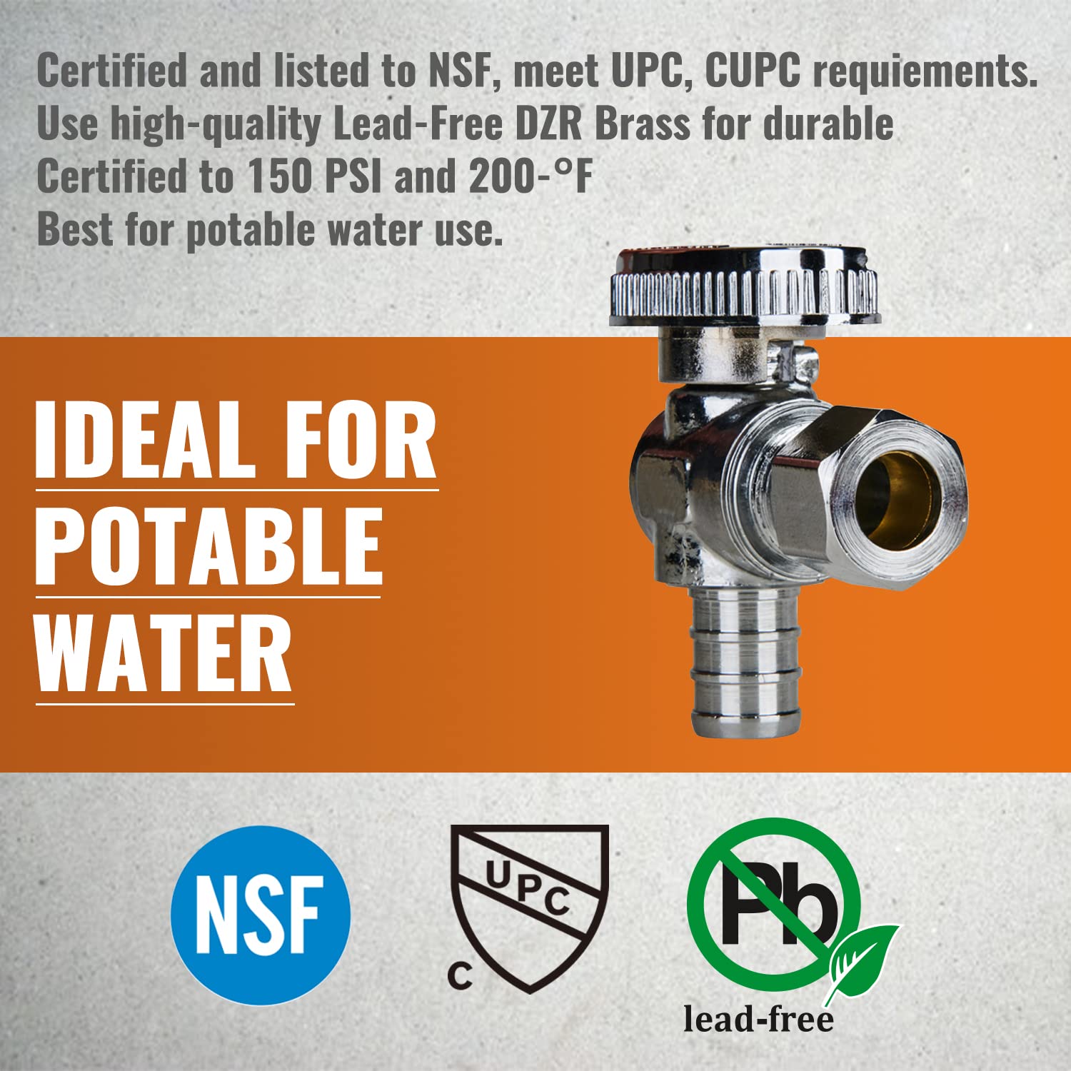 SUNGATOR PEX-to-compression connection illustration for easy faucet setup