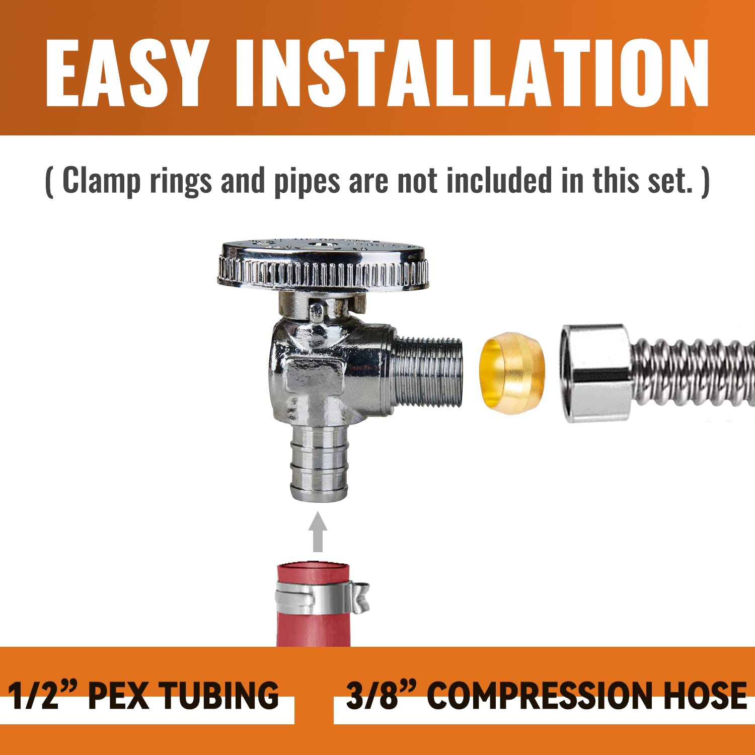 SUNGATOR valve installation for faucet and toilet in compact space