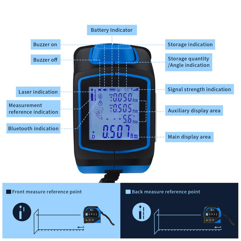 SUNHAIXIA dual-mode tape measure in tight spaces for precise manual measurements