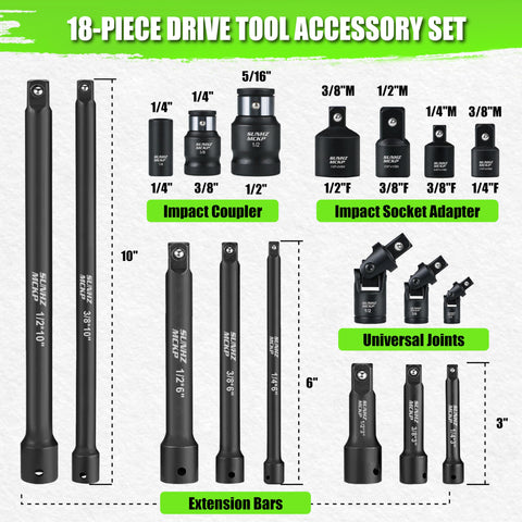 SUNHZ MCKP extension 1/4in 6in for longer reach
