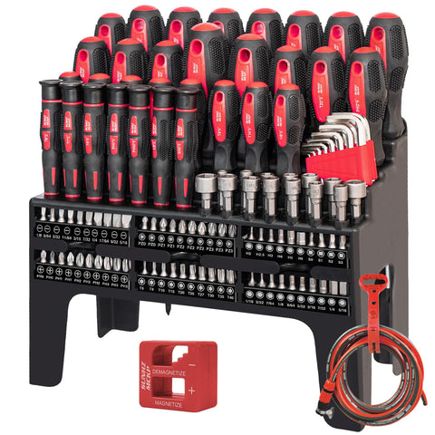 SUNHZ MCKP 124-piece screwdriver set with ratcheting for fast assembly