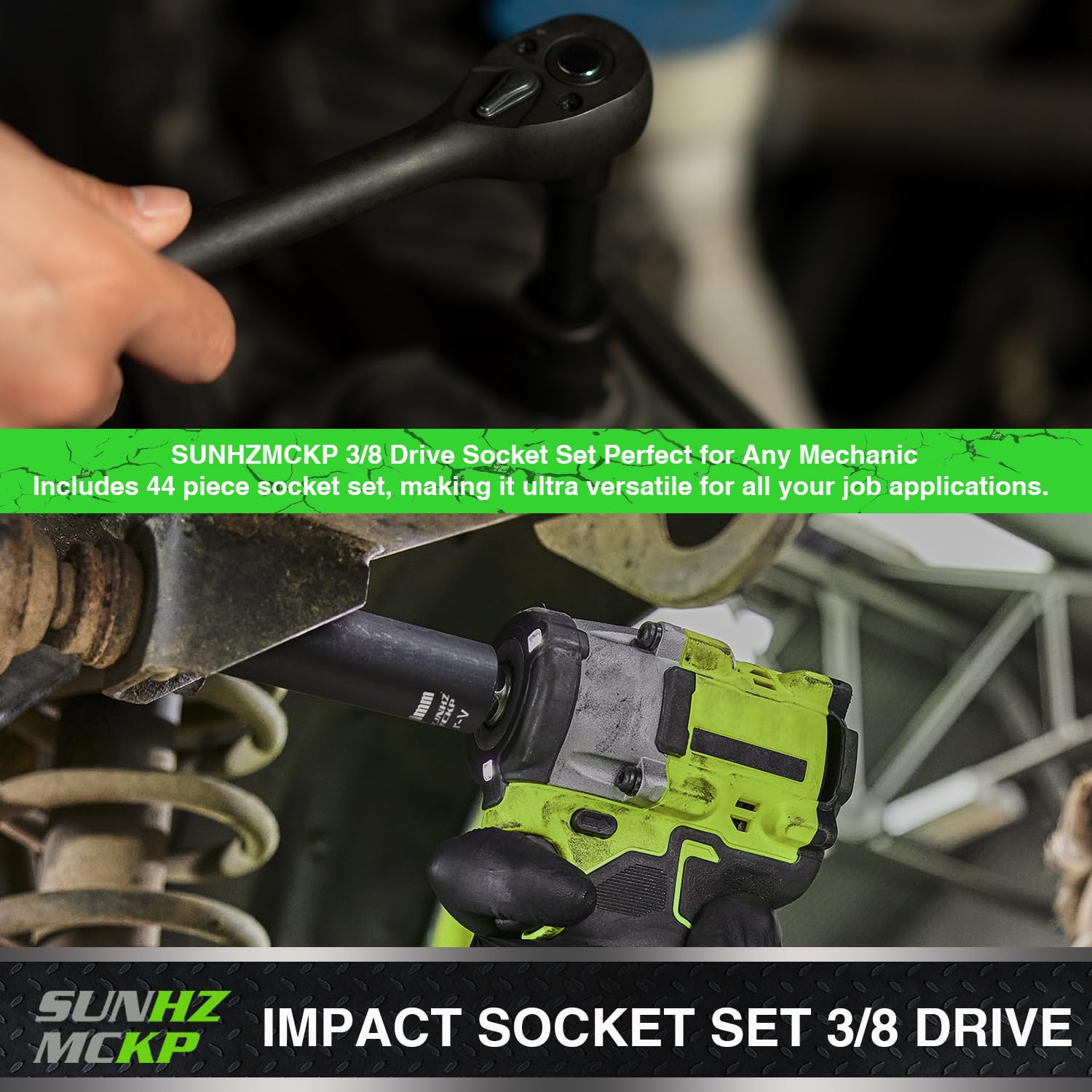 SUNHZMCKP 3/8 to 1/2 inch drive adapters provide versatile connections.