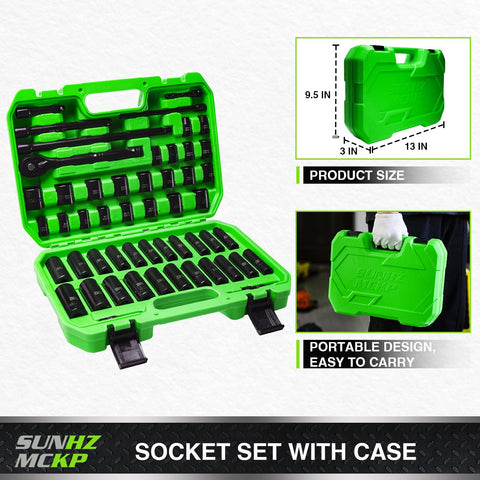 SUNHZMCKP 3/8 to 1/2 inch drive adapter boosts compatibility.