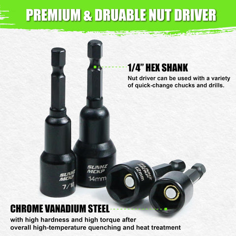 SUNHZMCKP 48mm magnetic nut drivers for quick access