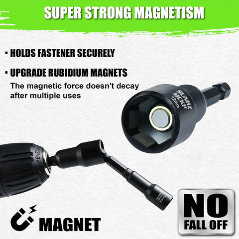SUNHZMCKP 65mm deep magnetic nut drivers for deep sockets