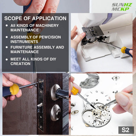 SUNHZMCKP 66-piece set covers phillips, slotted, torx, and precision bits