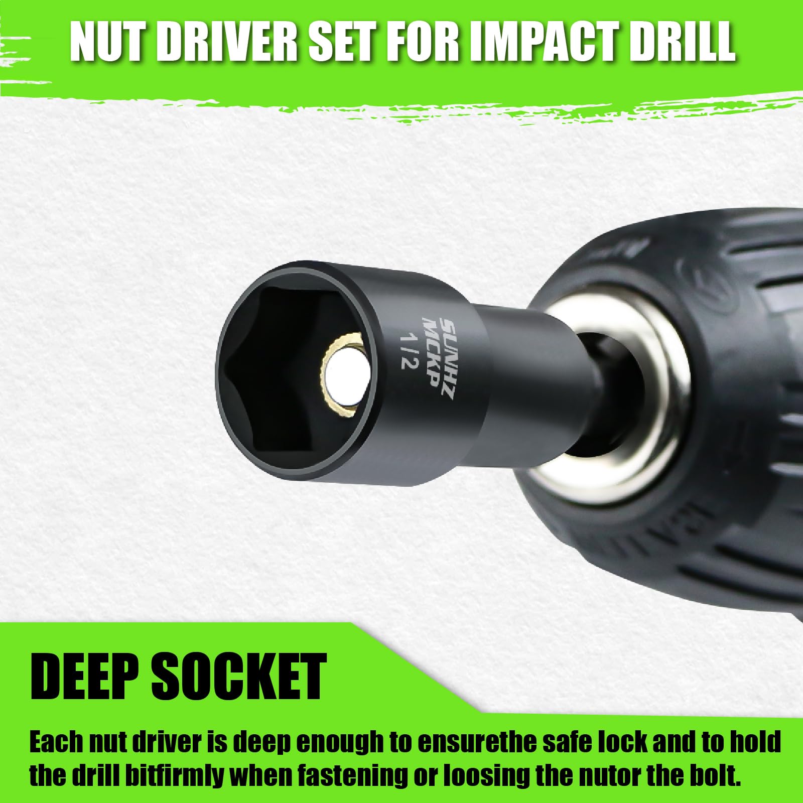 SUNHZMCKP drill bit adapter included for compatibility