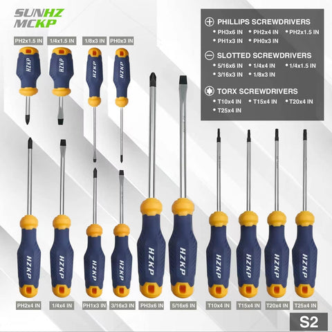 SUNHZMCKP S2 alloy steel screwdrivers deliver high torque for tough fasteners