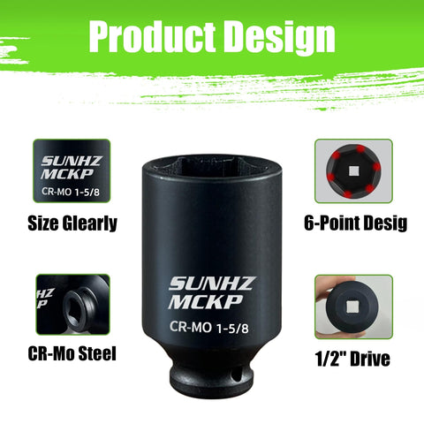 SUNHZMCKP manganese phosphate coating on sockets resists corrosion during use.