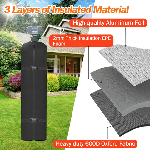 SUNICO cover side view highlights rugged Oxford fabric resisting UV