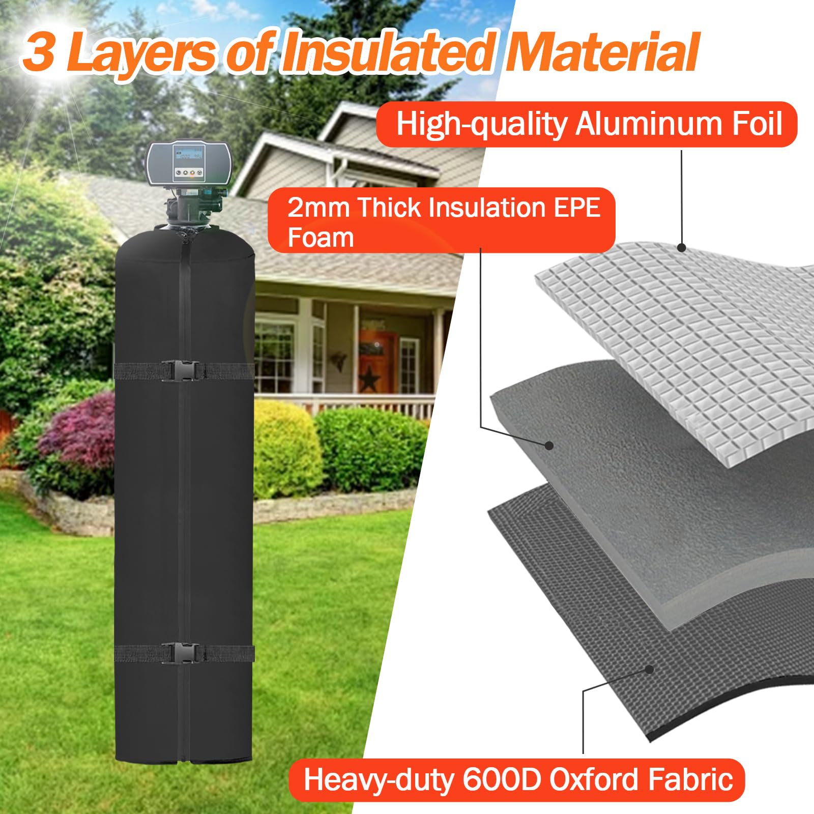 SUNICO cover features waterproof fabric and UV protection to guard against sun and rain.