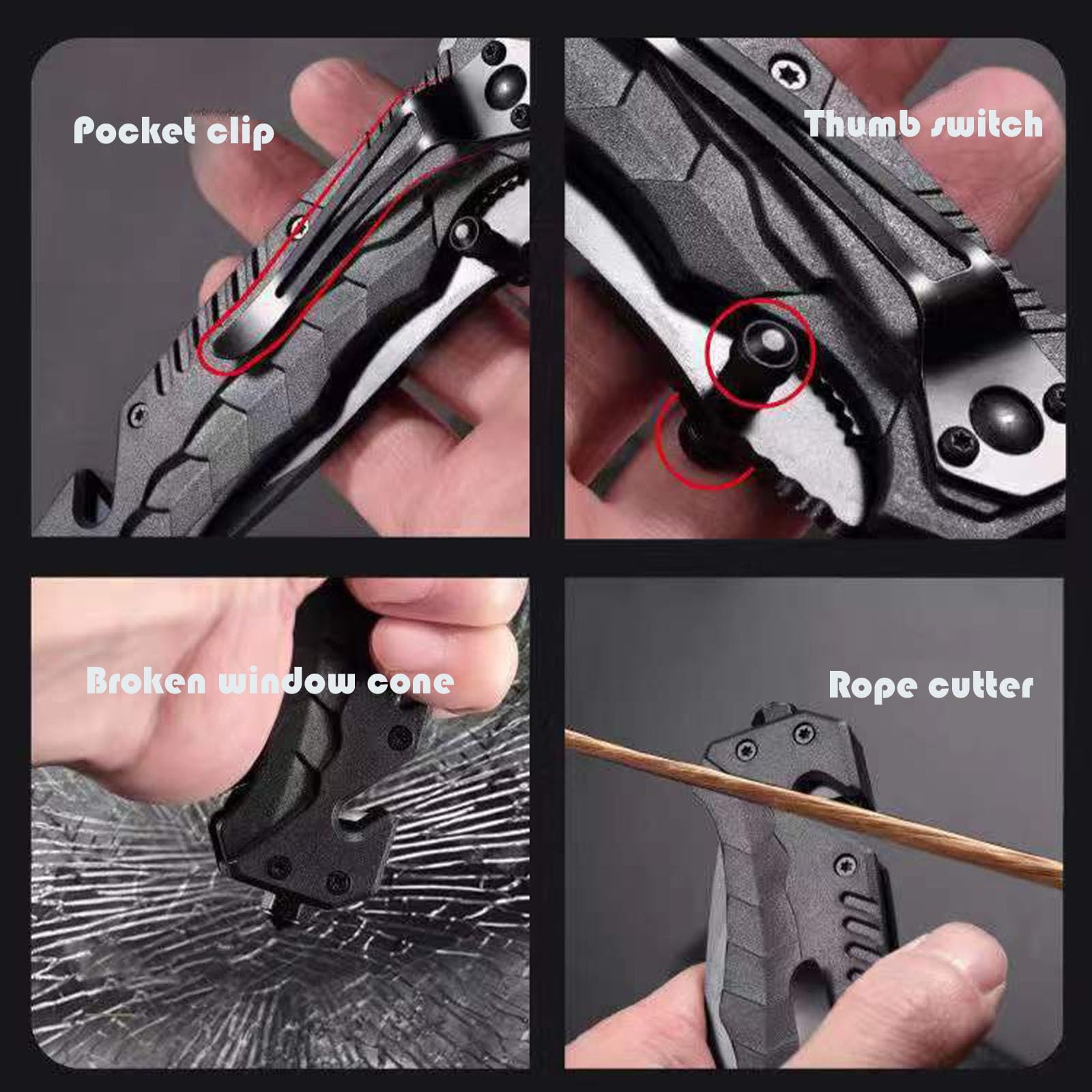 Suning tactical folding knife closed; compact pocket carry and safe storage.