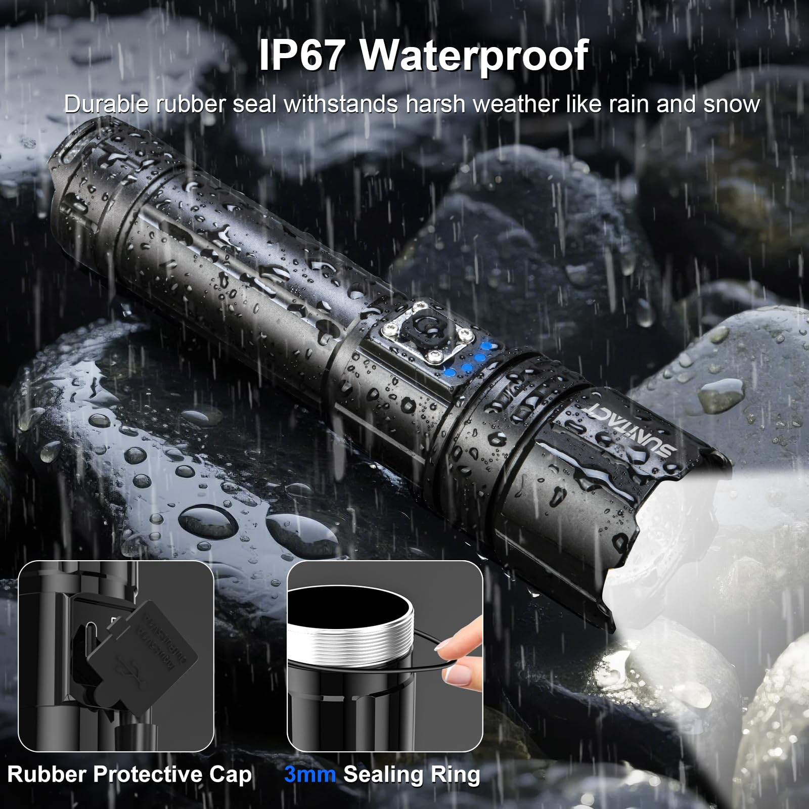 Sunitact ST1476 durable aerospace-grade aluminum body for rugged use.