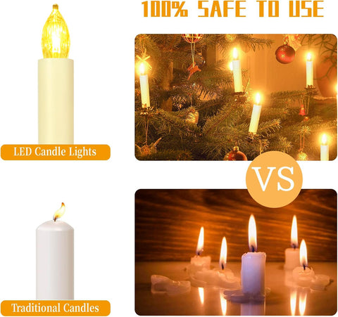 Sunjas LED candle clip attachment enables easy tree and centerpiece decorating.