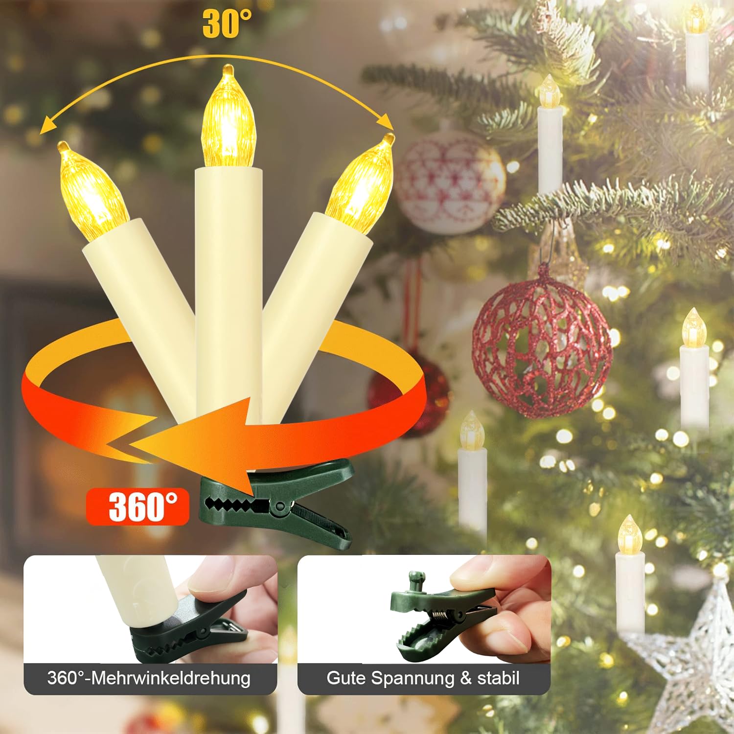 Sunjas realistic flicker candle glow adds warm ambiance.