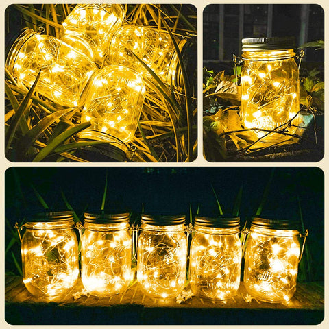 SunKite waterproof jar lid lights suitable for indoor and outdoor use.