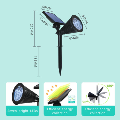 Sunklly solar spot light wall-mount option for versatile outdoor lighting.