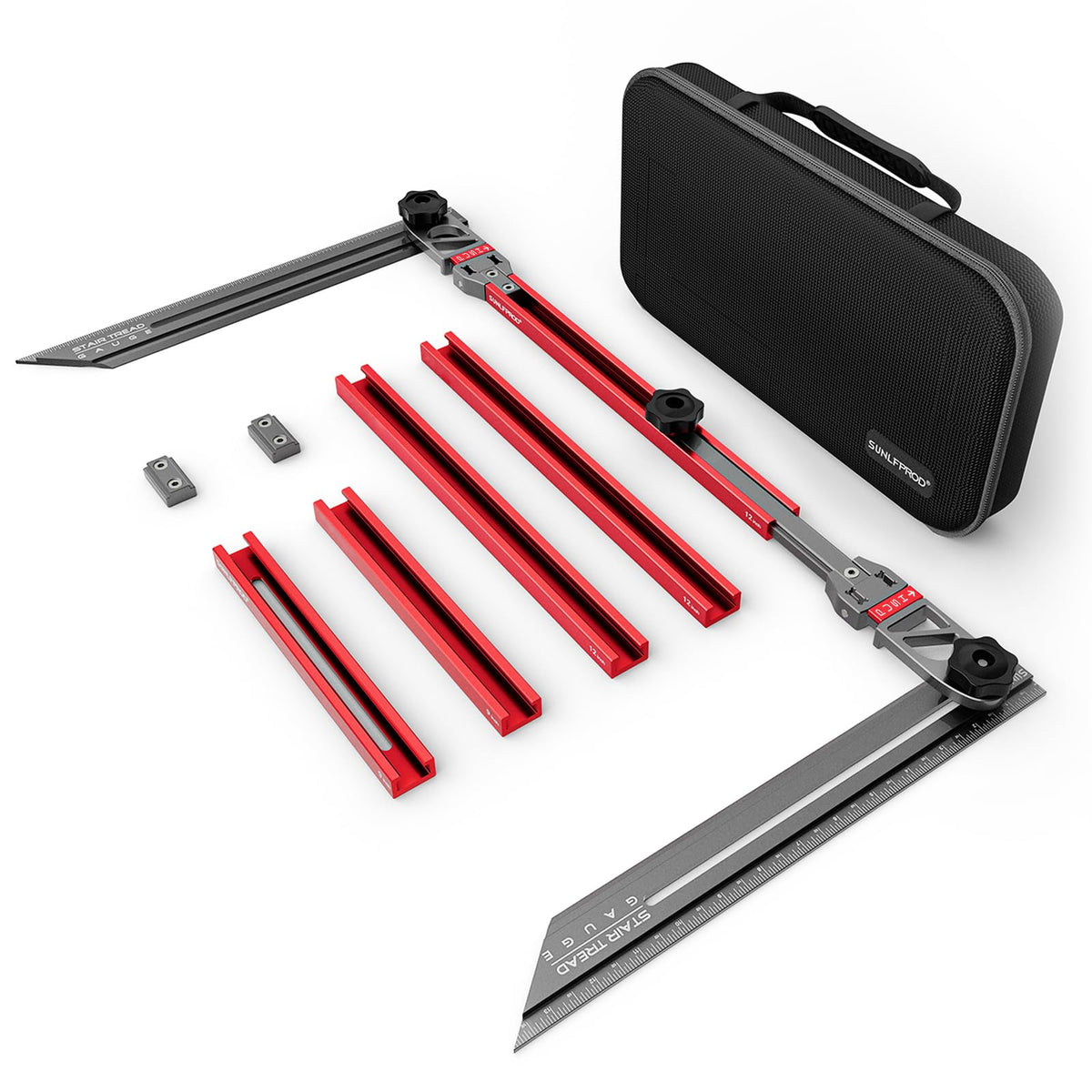 SUNLFPROD Stair Tread Tool body highlights durable aluminum alloy for precise measures